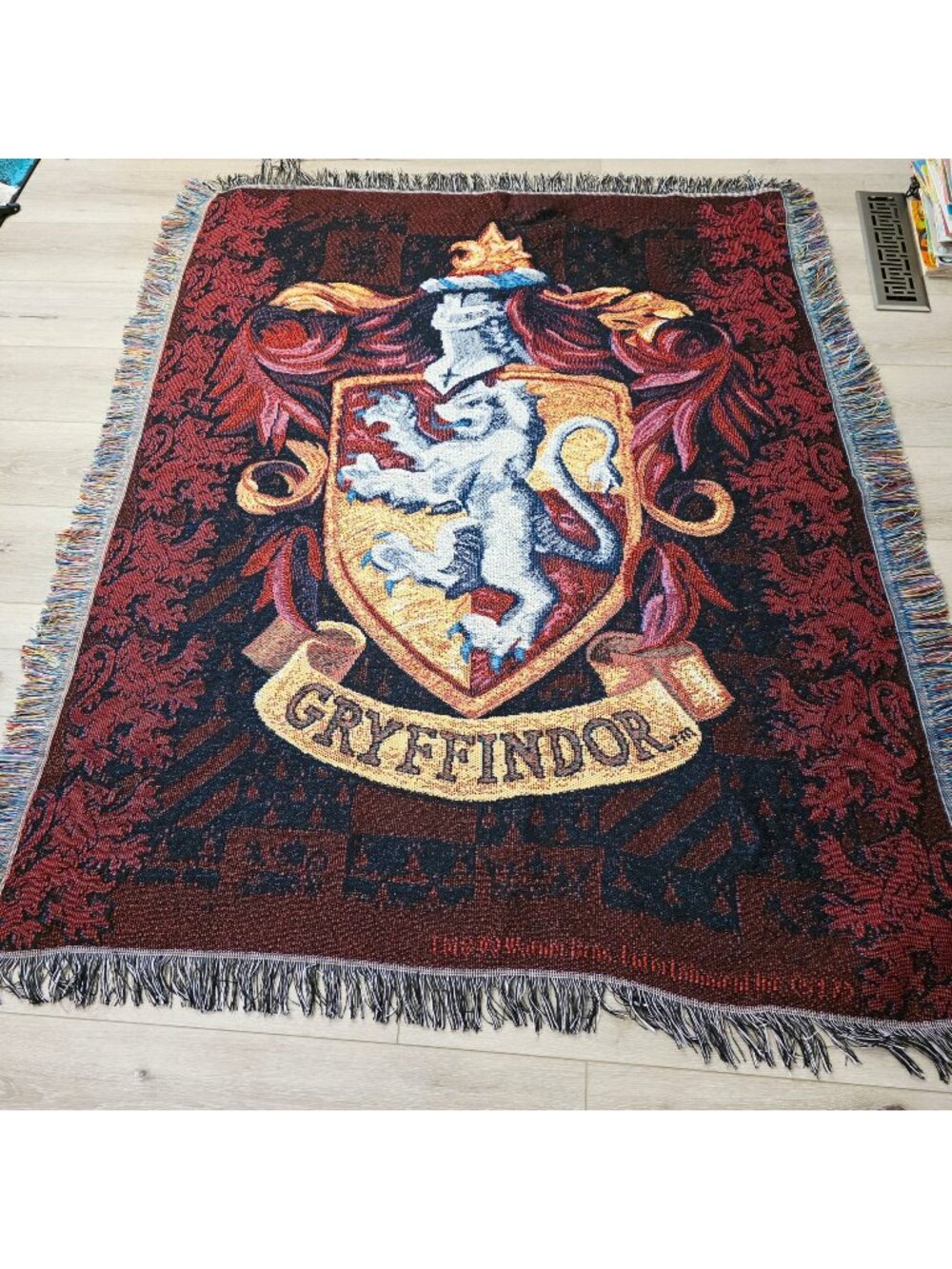Warner Bros Harry Potter Gryffindor Woven Tapestry Throw Blanket